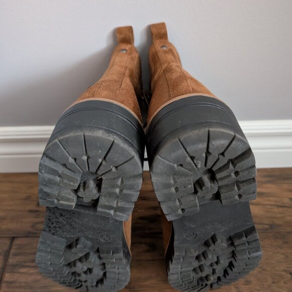 American Eagle Sherpa Lug boots camel tan size 7.5 - Picture 12 of 16